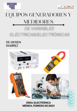 Equipos Generadores Y Medidores De Variables Electricas Electronicas