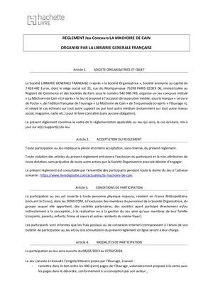 Règlement La Mâchoire de Caïn VF