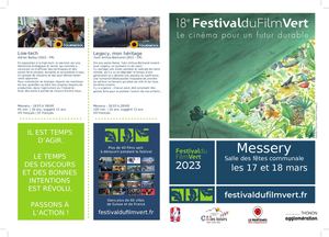 Programme Festival Film Vert Messery 2023