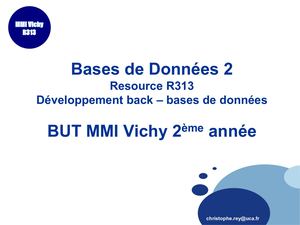 Cours Bases de données relationnelles