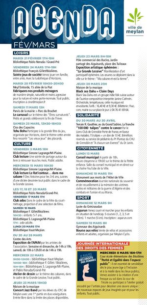 Agenda Mars Avril 2023