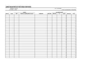 Libro Registro De Facturas Emitidas Xlsx Hoja1