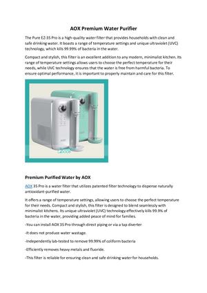 Aox Premium Water Purifier