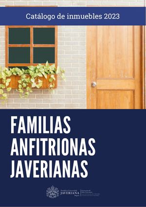 Catálogo Familias Anfitrionas Javerianas 2023