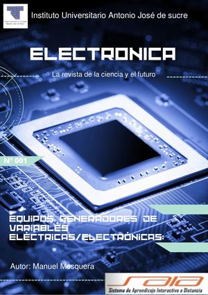 Equipos generadores de variables eléctricas/electrónicas: