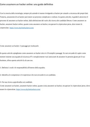 Come Assumere Un Hacker Online Una Guida Definitiva