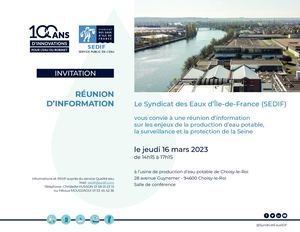 Réunion d'information - surveillance et protection de la ressource - usine de Choisy