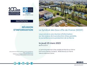 Réunion d'information - surveillance et protection de la ressource - usine de Neuilly