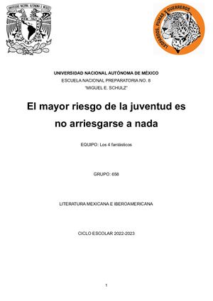 El mayor riesgo de la juventud es no arriesgarse a nada