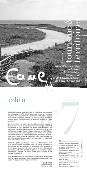 Bulletin n°7 - Tourisme & territoire - février 2006 - CAUE 44