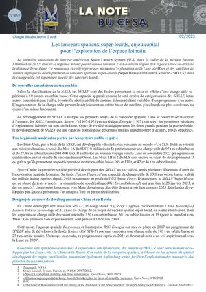LA NOTE DU CESA N°469