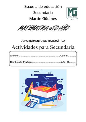 Cuadernillo Matematica 6to 2023