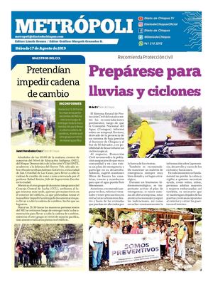 Metrópoli, Sábado 17 De Agosto De 2019