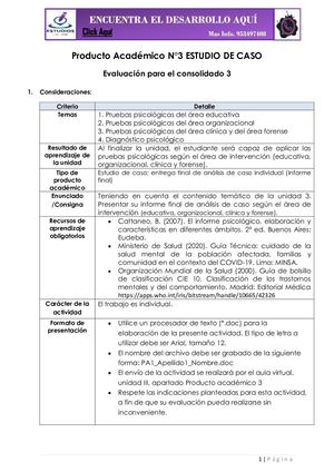 PA3.Evaluacion Diagnostico E Informe Psicologico