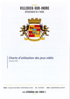 Charte d'utilisation des jeux vidéo