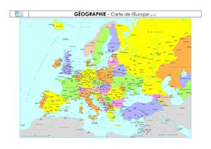 Carte Des Villes D'europe