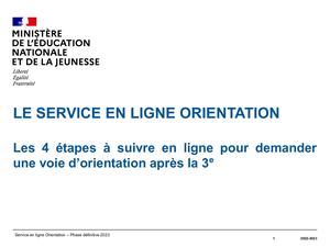 Orientation 3ème : comment s'inscrire en ligne ?