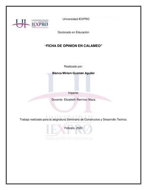 FICHAS DE OPINION "CONSTRUCTO, DEFINICIÓN Y VARIABLES "