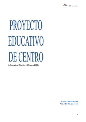 Proyecto Educativo de Centro
