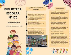 Folleto Diptico Biblioteca