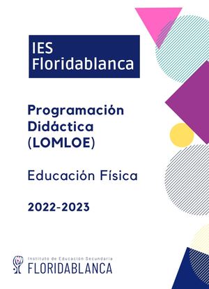 Educación Física Lomloe Pd 2022 2023