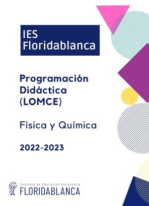 Física Y Química Lomce Pd 2022 2023