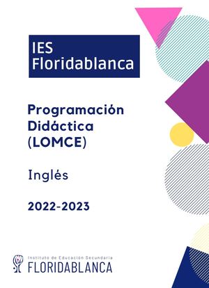 Inglés Lomce Pd 2022 2023