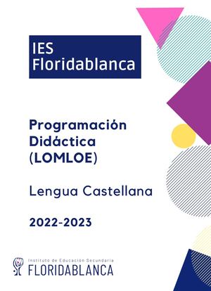 Lengua Castellana Lomloe Pd 2022 2023