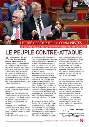 Lettre Deputés Communistes Fevrier 2023