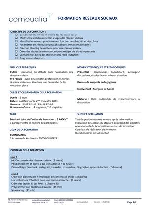 Calaméo - Programme de Formation Réseaux Sociaux