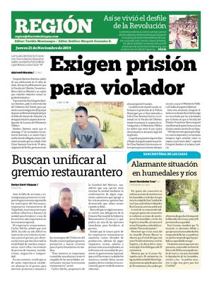 Región, Jueves 21 De Noviembre De 2019