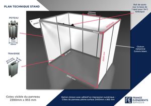 Plan Technique Stand 6m² Blanc France Evenements Services Fr