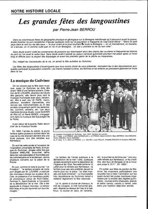 Les Grandes Fêtes Des Langoustines Pierre Jean Berrou Bm N°7 1990