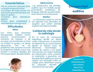 Discapacidad Auditiva tríptico