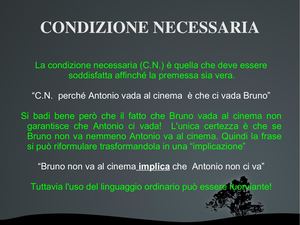 Condizione Necessaria