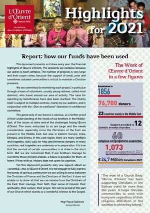 Bulletin double-pages anglais