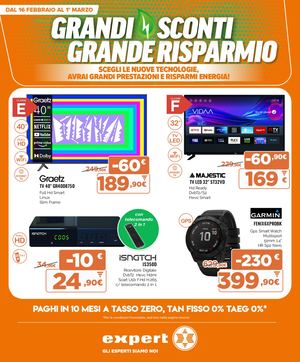 Grandi Sconti fino al 1 Marzo