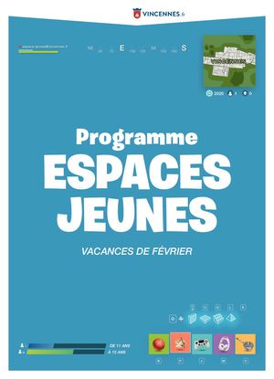 Programme - Espace Jeunes - Février 2023