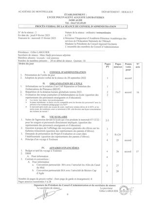 Pv De La Séance Du 9 Février 2023