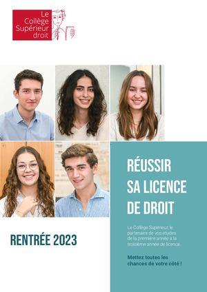 Plaquette Droit 2023