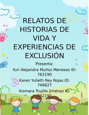 Relatos De Historias De Vida Y Experiencias De Exclusión