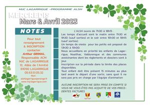 Programme Mercredis Mars & Avril 2023 Compressé