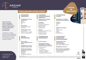 2023 - Argam Conseils - Nos périmètres d'intervention
