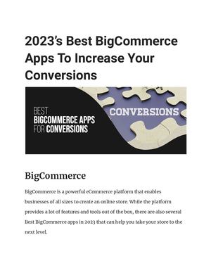2023’s Best Big Commerce Apps To Increase Your Conversions
