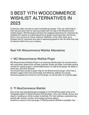 3 Best Yith Woocommerce Wishlist Alternatives