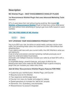 Mc Woo Commerce Wishlist Plugin