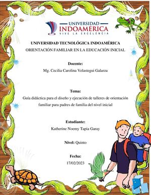 Guía de talleres de orientación familiar para padres