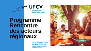 [UFCV] Programme de la rencontre des 25-26 mars 2023 - Quétigny