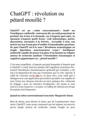 Chat Gpt, Révolution Ou Pétard Mouillé ? Par Maxime Cochard