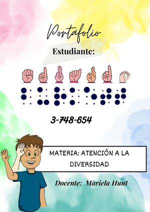 Portafolio, Atención a la Diversidad